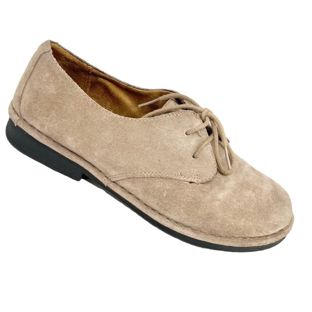 Natural Soul by Naturalizer Jive Tan Suede Oxford Lace Up Shoes Size 8.5